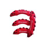 Cararts Brembo Uyumlu Kaliper Kapağı 4'lü Set, Kırmızı, Isıya Dayanıklı