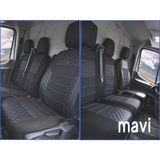Carat Ford Transit 2014- Ortopedik Oto Koltuk Kılıfı Ön 2+1 - Mavi