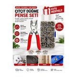 Carat Home 200 adet Paslanmaz Çelik Çıtçıt ve Pense Seti Metal Çıt Çıt Makinesi ( Kutulu )