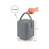 Carat Home Click Kapaklı Tutma Saplı Iç Kovalı Tezgah Üst Mutfak Çöp Kovası 4 Lt - Gri