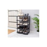 Carat Home Siyah 5 Katlı Plastik Ayakkabılık Ayakkabı Rafı