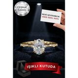 CARAT STONE PIRLANTA IŞILTILI MİNİMAL IŞIKLI KUTUDA GÜMÜŞ OVAL YÜZÜK