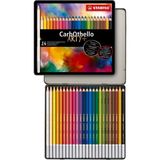 Carbothello - Kuru Boya Kalemi - 24'lü Metal Kutu - Çeşitli Pastel Renkler