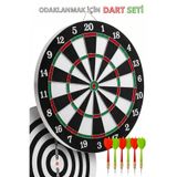 Cardelen Games 15 İnç Çift Taraflı Dart Tahtası Seti 6 Çelik Oklu Hedef Tahtası