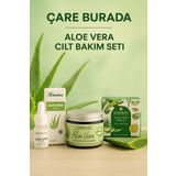 Çare Burada Aloe Vera Cilt Bakım Seti (Aloe Vera Yağı & Aloe Vera Kil Maskesi & Aloe Vera Sabun)