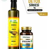 Çare Burada Çareburada Ananaslı Detoks Sirkesi 500 ml & Shiffahome Spirulina 60 Kapsül