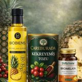 Çare Burada Çareburada Bromelain Şurubu, Kekreyemiş Tozu, Bromelain Kapsül