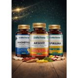 Çare Burada ÇareBurada Enerji Arkadaşları Set 1 Magnefull Magnezyum 60 tablet + Aksuvit 60 tablet + Spirulina 60