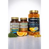 Çare Burada ÇareBurada Spirulina 60 kapsül, Omega3 200 Softjel, C Vitamini Kapsül 60 Kapsül