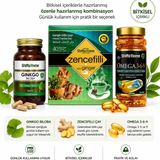 Çare Burada Çareburada Zihin Seti | Ginkgo Biloba 60 Kapsül & Zencefilli Çay 40 Poşet & Omega 3-6-9 Softjel