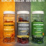 Çare Burada Dr. Phytopharma - Günlük Sağlık Destek Seti (Kudret Narı & Çörekotu & Bal Kabağı Softjel)