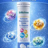 Çare Burada Kalsiyum & Magnezyum & Çinko & D3 Vitamini Efervesan Tablet 3500 Mg (20 Tablet)