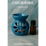 Çare Burada Mavi Renk Buhurdanlık (Seçeneğiniz 10 Ml Esans Hediye)