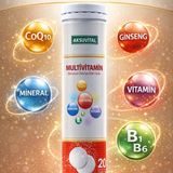 Çare Burada Multivitamin Efervesan 20 Tablet (Koenzim Q10, Demir, Çinko, Biotin, Folik Asit, Vitamin E & C & B & D3) - renk