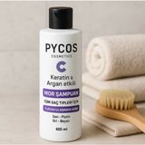 Çare Burada Pycos Mor Şampuan 400 ml Keratin ve Argan Etkili Yıpranmış Saçlar İçin Dökülme Karşıtı Bakım