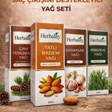 Çare Burada Saç Çıkışını Destekleyici Yağ Seti (Sarımsak Yağı & Biberiye Yağı & Çam Terebentin Yağı & Tatlı Badem Yağı) - 140 ml