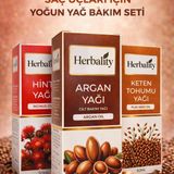 Çare Burada Saç Uçları Için Yoğun Yağ Bakım Seti (Hint Yağı & Argan Yağı & Keten Tohumu Yağı) - 50 ml