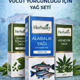 Çare Burada Vücut Yorgunluğu Için Yağ Seti ( Bamya Tohumu Yağı & Alabalık Yağı & Kenewir Yağı) - Beyaz