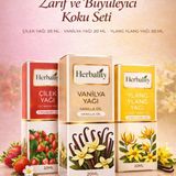 Çare Burada Zarif ve Büyüleyici Koku Seti (Çilek Yağı & Vanilya Yağı & Ylang Ylang Yağı)