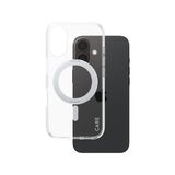 CARE by PanzerGlass Feature iPhone 16 MagSafe Uyumlu Şeffaf Gümüş Ayaklı Telefon Kılıfı