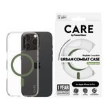 CARE by PanzerGlass Flagship iPhone 16 Pro MagSafe Uyumlu Urban Combat Şeffaf-Yeşil Telefon Kılıfı