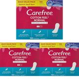 Carefree Normal Cotton Parfümlü 100'lü Günlük Ped (3 paketi)