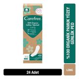 Carefree Organic Pamuk Topsheet Uzun Günlük Ped 24'lü Paket