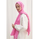 carell Monogram Jakar Italyan Ipekli Şal Pembe