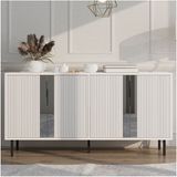 Caresa 150CM Konsol,tv Sehpası, Tv Ünitesi, Kahve Köşesi, Banyo Dolabı, Çok Amaçlı Dolap - Beyaz