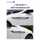 CarEste Fiat Egea Uyumlu Krom Yan Çamurluk Çıtası 4 Parça Paslanmaz Görünümlü ABS Aksesuar