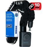 CARETECH CT-774 Zincir Kilidi Alarmlı Motosiklet/Bisiklet 10mm Çelik Kılıflı 1mt ART 4 Yıldız Sertifikası