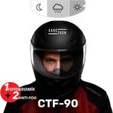CARETECH CTF-90 Motosiklet Kask Fotokromik Anti Fog Buğu Önleyici Film-Vizör Kolay Montaj