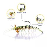 Caretta Sakura Shrimp 7.6Cm 6.5Gr Silikon Karides Yem E 028