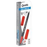 Caretta Twinliner Çift Uçlu Keçeli Kalem 0.4 MM-1.0 MM Pembe 10 LU 65/09