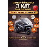 Carguard Honda Pcx 125 cc Fitilli Motosiklet Brandası, Arka Çanta Uyumlu - M - L - Gri