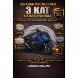 CarGuard Kanuni Seha 125 / 150 / 250 cc uyumlu. Fitilli Motosiklet Brandası Motor Örtüsü - Arka Çanta Uyumlu