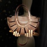 Carıdea El Yapımı Hakiki Deri Bayan Çanta, Clutch, El Omuz Çantası V106 - Turuncu
