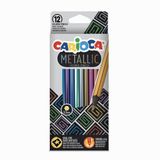 Carioca 12 Renk Metalik Kuru Boya Seti