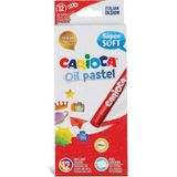 Carioca 12'li Yağlı Pastel Boya Süper Yumuşak Parlak Renkler İtalya Menşeli