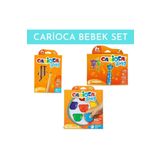 CARIOCA 3'lü Bebek Set Süper Set - (3 IN 1 KURU BOYA - 42815 KEÇELİ - 42956 MUM BOYA)