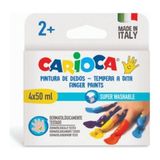 Carioca 4 Renk Süper Yıkanabilir Parmak Boyası 50 Gr X 4 Adet 2+ Yaş Çocuklar İçin Güvenli