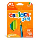 Carioca 42819 Baby Jumbo Üçgen 10'lu 2 Yaş Kuru Boya Kalemi