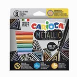 Carioca 43162 8 Renk Metalik Keçeli Kalemi Fine