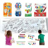 Carioca 4'Lü Boyama Seti +Lino Yapışkanlı Boyama Kağıdı 200X30 Cm Sea World