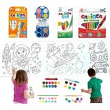 Carioca 4'Lü Boyama Seti +Lino Yapışkanlı Boyama Kağıdı 86X20 Cm Dream Space