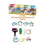 CARIOCA 4'lü Oyun Hamuru ve 13 Parça Deniz Hayvanları Kalıbı Seti