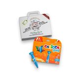 CARIOCA Akademi Çocuk Funny Mat Mini Set& Teddy Bebek Keçeli 6 'lı Keçeli Kalem Seti