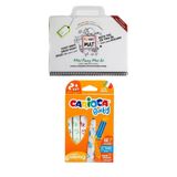 Carioca Akademi Çocuk Funny Mat Mini Ve Süper Jumbo Baby 6'lı Keçeli Kalem (boya Ve Kolayca Sil)