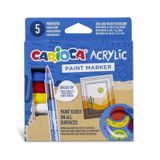 Carioca Akrilik Paint Marker Su Bazlı Fırça Uçlu 5'Li