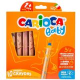 Carioca Baby 3 In 1 6'lı Jumbo Ahşap Gövdeli Boya Kalemi
